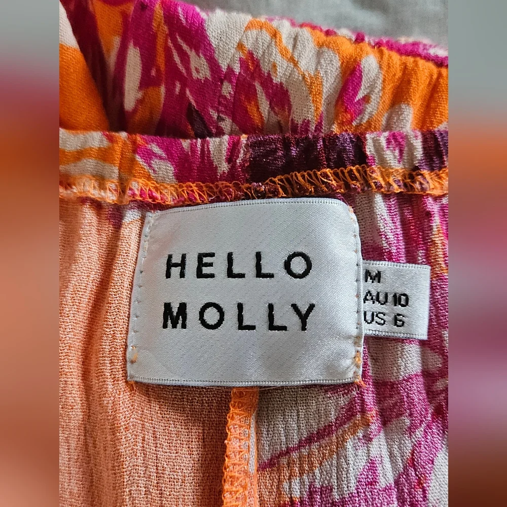 Hello Molly Romper Floral EUC Size M. AU-10 US-6 - Picture 7 of 10
